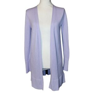Halogen Lavender Purple Open Front Duster Cardigan Sweater XS Work Office